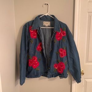 sequined jean jacket
